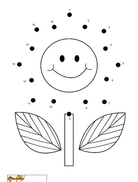 عکس نقاشی ساده با نقطه چین