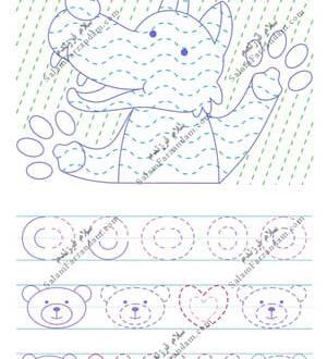 عکس نقاشی ساده با نقطه چین