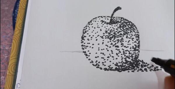 عکس نقاشی ساده با نقطه و خط