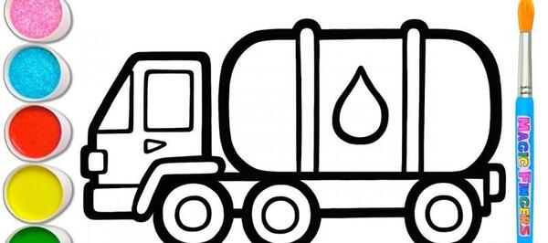 عکس نقاشی ساده پسرانه ماشین سنگین