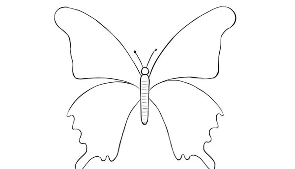عکس نقاشی ساده پروانه کودکانه