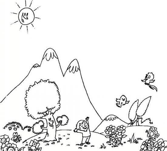 عکس نقاشی ساده تابستان