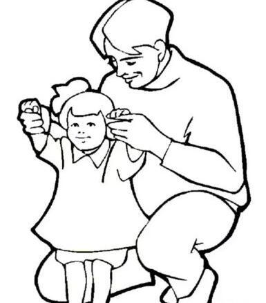 عکس نقاشی ساده تولد پدر