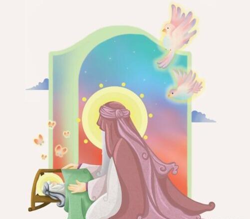 عکس نقاشی ساده تولد حضرت فاطمه