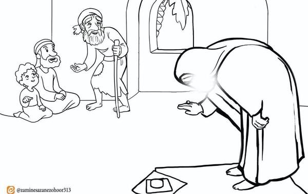 عکس نقاشی ساده تولد امام علی