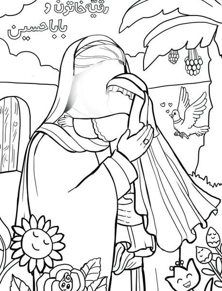 عکس نقاشی ساده تولد امام حسین
