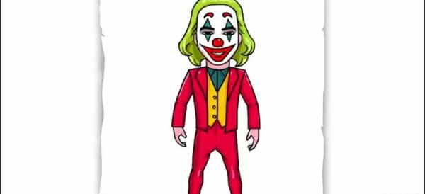 عکس نقاشی جوکر ساده و آسان