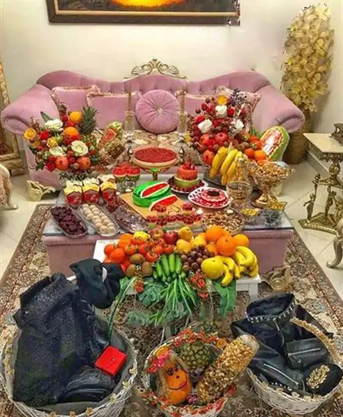 عکس سینی شب یلدا برای عروس