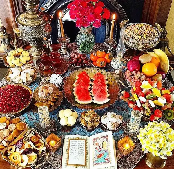 عکس سینی شب یلدا برای عروس
