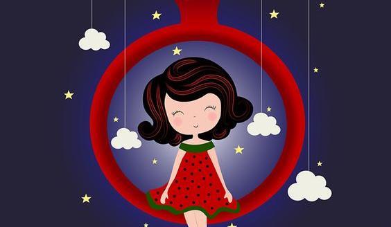 عکس دختر شب یلدا کارتونی