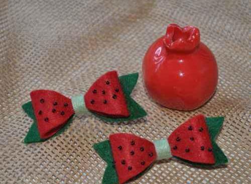 عکس هندوانه شب یلدا با نمد