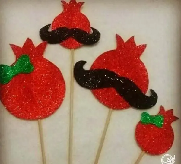 عکس هندوانه شب یلدا با نمد