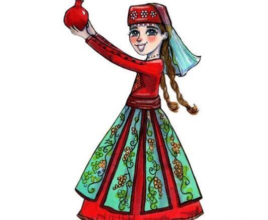عکس شب یلدا نقاشی دختر