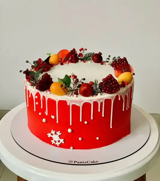 عکس کیک شب یلدا ساده خانگی