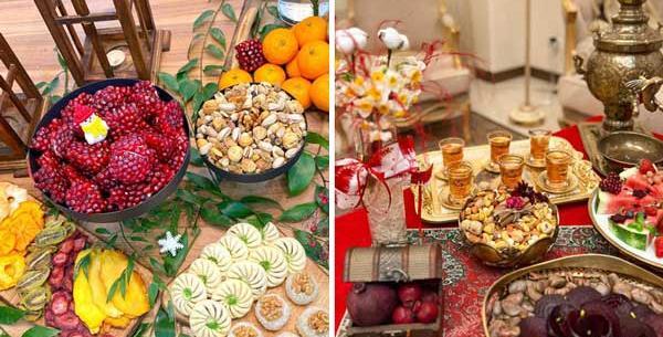 عکس سفره شب یلدا ساده ایرانی