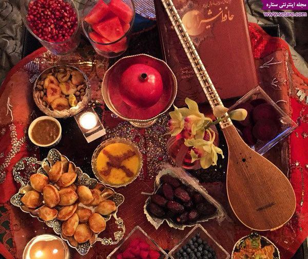 عکس سفره شب یلدا ساده ایرانی