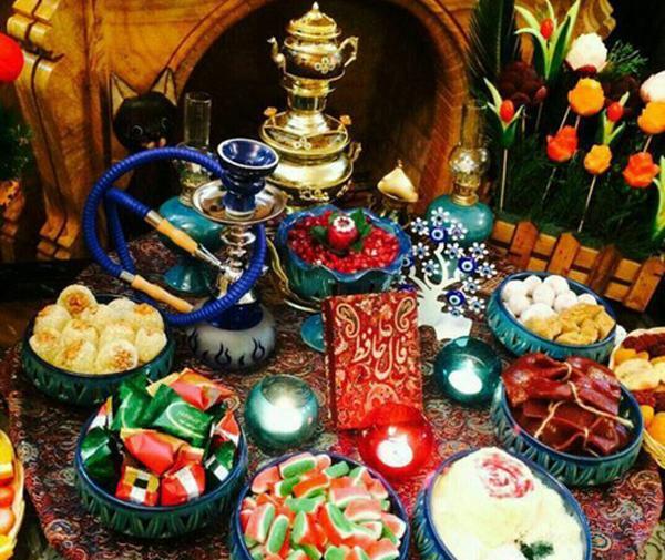 عکس میز شب یلدا سنتی