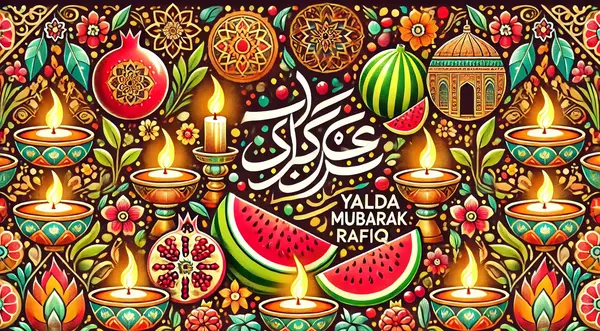 عکس شب یلدا برای رفیق صمیمی