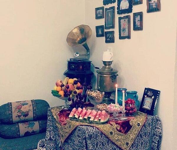 عکس سفره شب یلدا در خانه