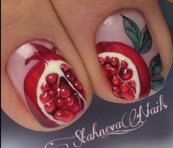 عکس ناخن بچه گانه برای شب یلدا