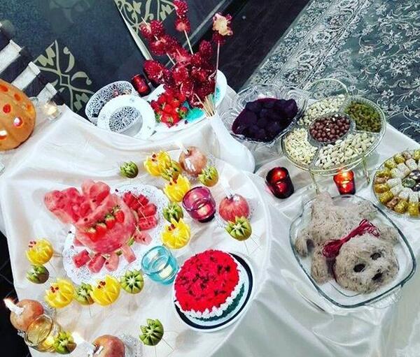 عکس سفره یلدا عروس