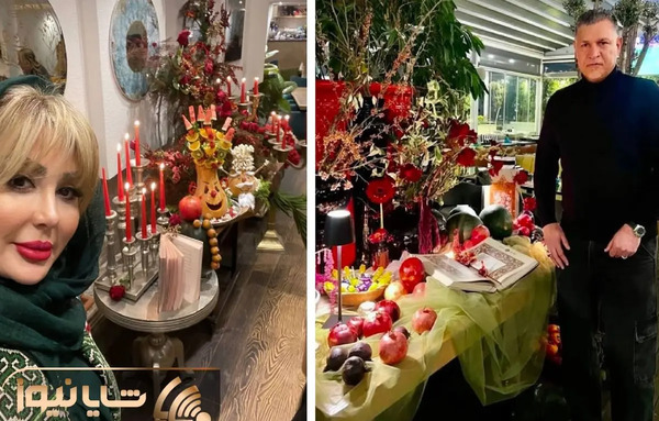 عکس سفره شب یلدا بازیگران