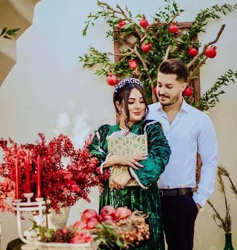 عکس یلدایی دونفره بدون چهره