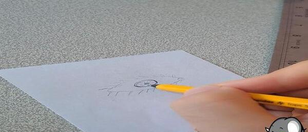 عکس نقاشی ساده چشم انسان