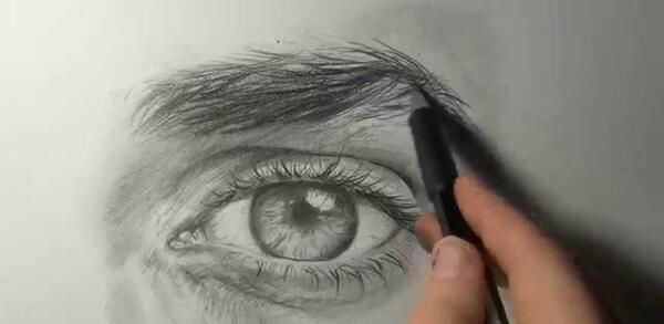 عکس نقاشی ساده چشم ابرو
