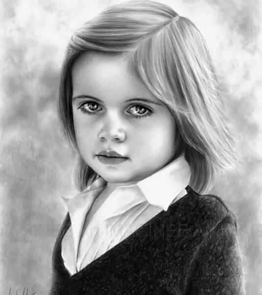 عکس نقاشی ساده چهره کودک
