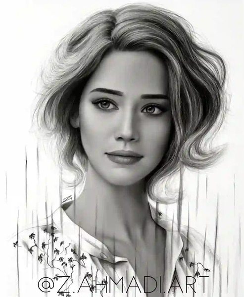 عکس نقاشی ساده دخترانه چشم و ابرو