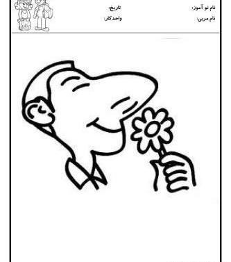 عکس نقاشی ساده حواس پنجگانه کلاس اول