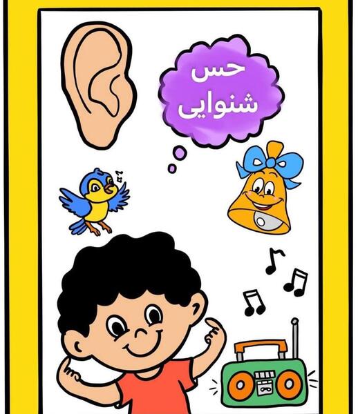 عکس نقاشی ساده حواس پنجگانه کلاس اول