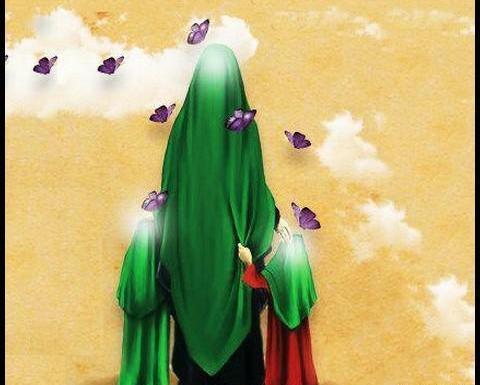 عکس نقاشی ساده حضرت فاطمه زهرا