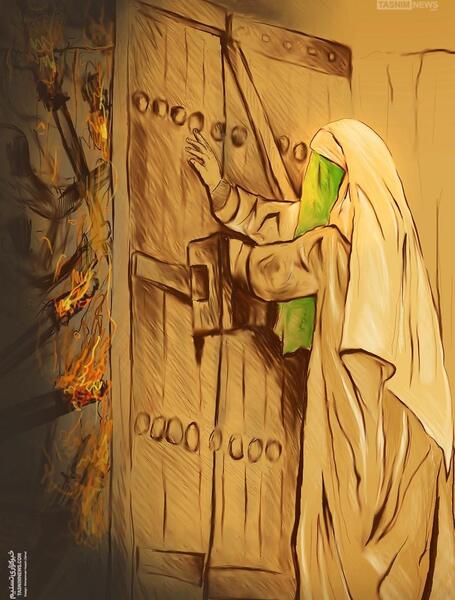 عکس نقاشی ساده از حضرت فاطمه