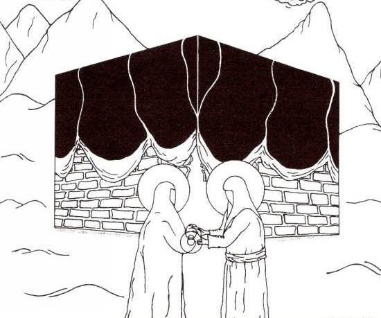 عکس نقاشی ساده خانه خدا