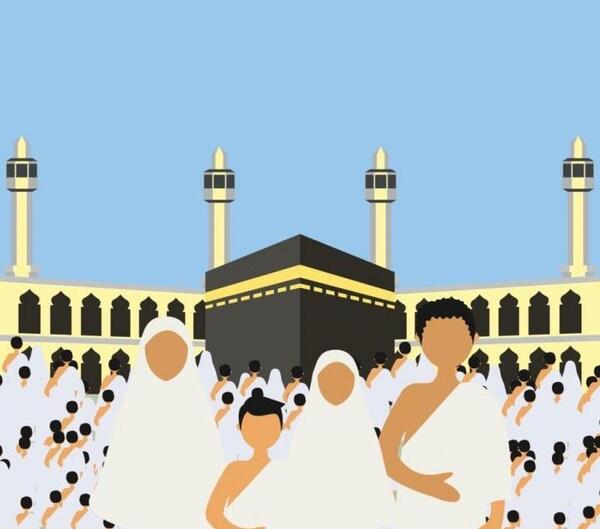 عکس نقاشی ساده خانه کعبه