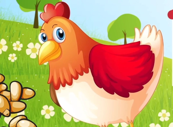 عکس نقاشی ساده مرغ و خروس