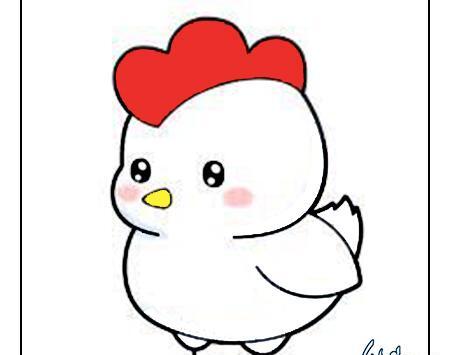 عکس نقاشی ساده مرغ و خروس