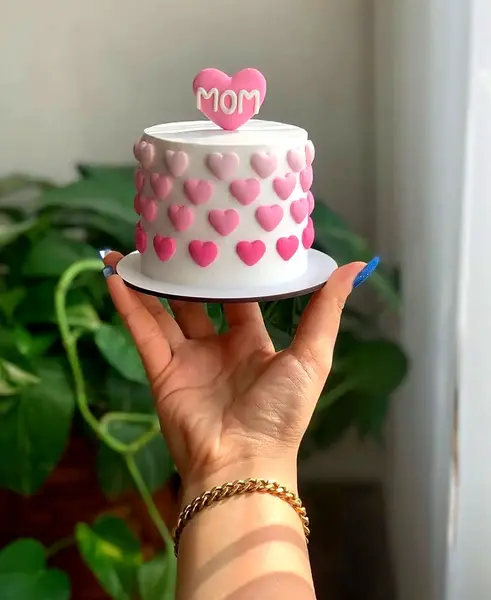 عکس مینی کیک سفید ساده