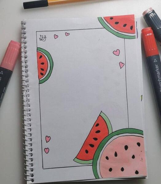 عکس نقاشی با ماژیک رنگی ساده پسرانه
