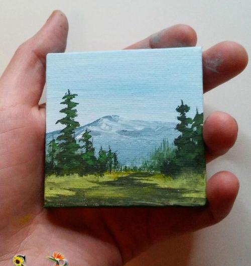 عکس نقاشی ساده روی بوم ۲۰ در ۲۰