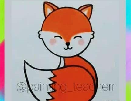 عکس نقاشی ساده روباه برای کودکان
