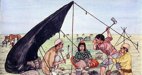 عکس نقاشی ساده زندگی عشایری