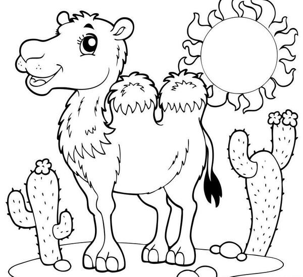 عکس نقاشی ساده شتر برای کودکان