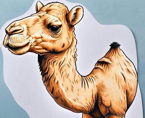 عکس نقاشی ساده شتر کودکانه