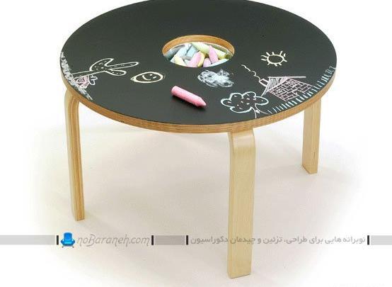 عکس نقاشی ساده میز صندلی
