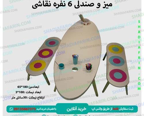 عکس نقاشی ساده میز صندلی