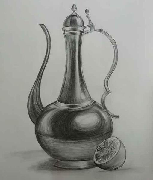 عکس نقاشی ساده طراحی با مداد سیاه