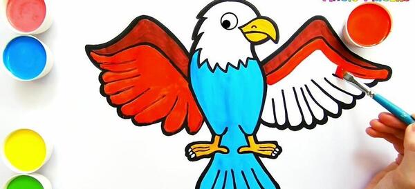 عکس نقاشی عقاب ساده و آسان